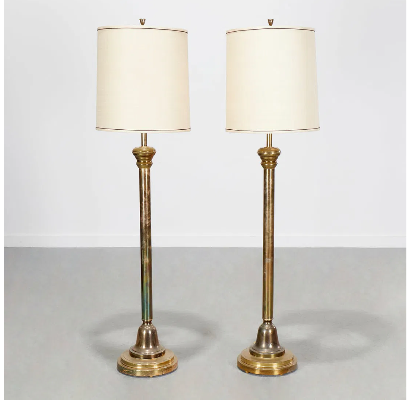 Brass Column Floor Lamps