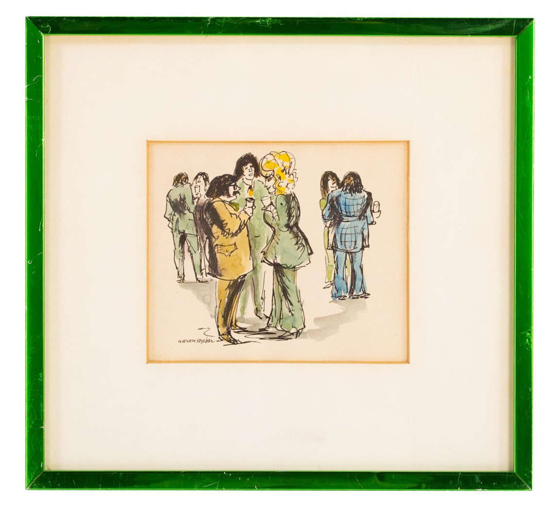 Aaron Sopher "The Party", 14.5x13.5