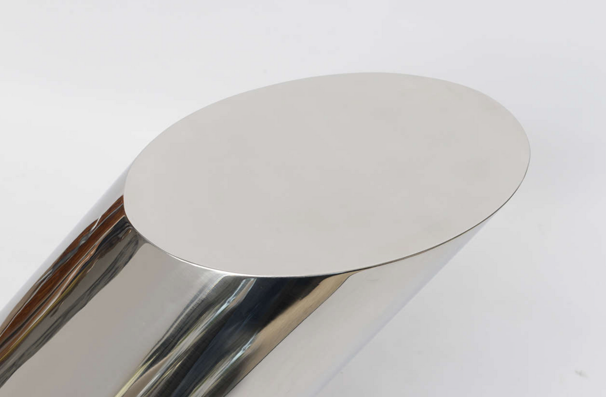 J. Wade Beam Zephyr Cantilevered Stainless Steel Side Table by Brueton