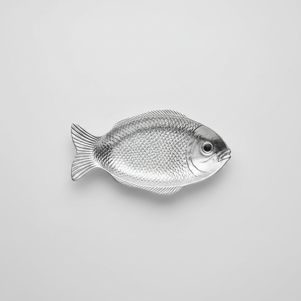 Arthur Court 70's Cast Aluminum Fish Platter