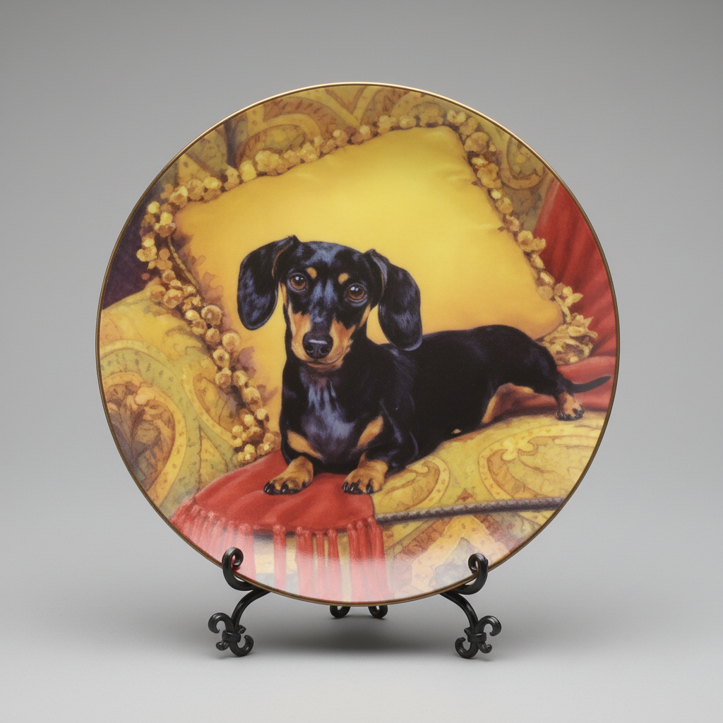 Durwin Rice Dachshund Plate