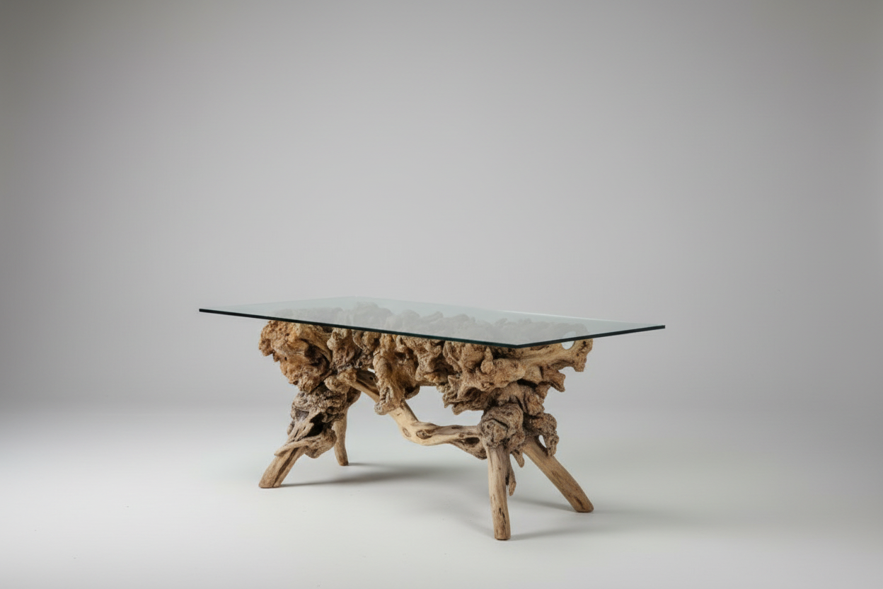 Vintage Driftwood Console Table