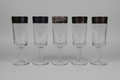 Dorothy Thorpe Allegro Sterling Silver Band Cordial Glasses