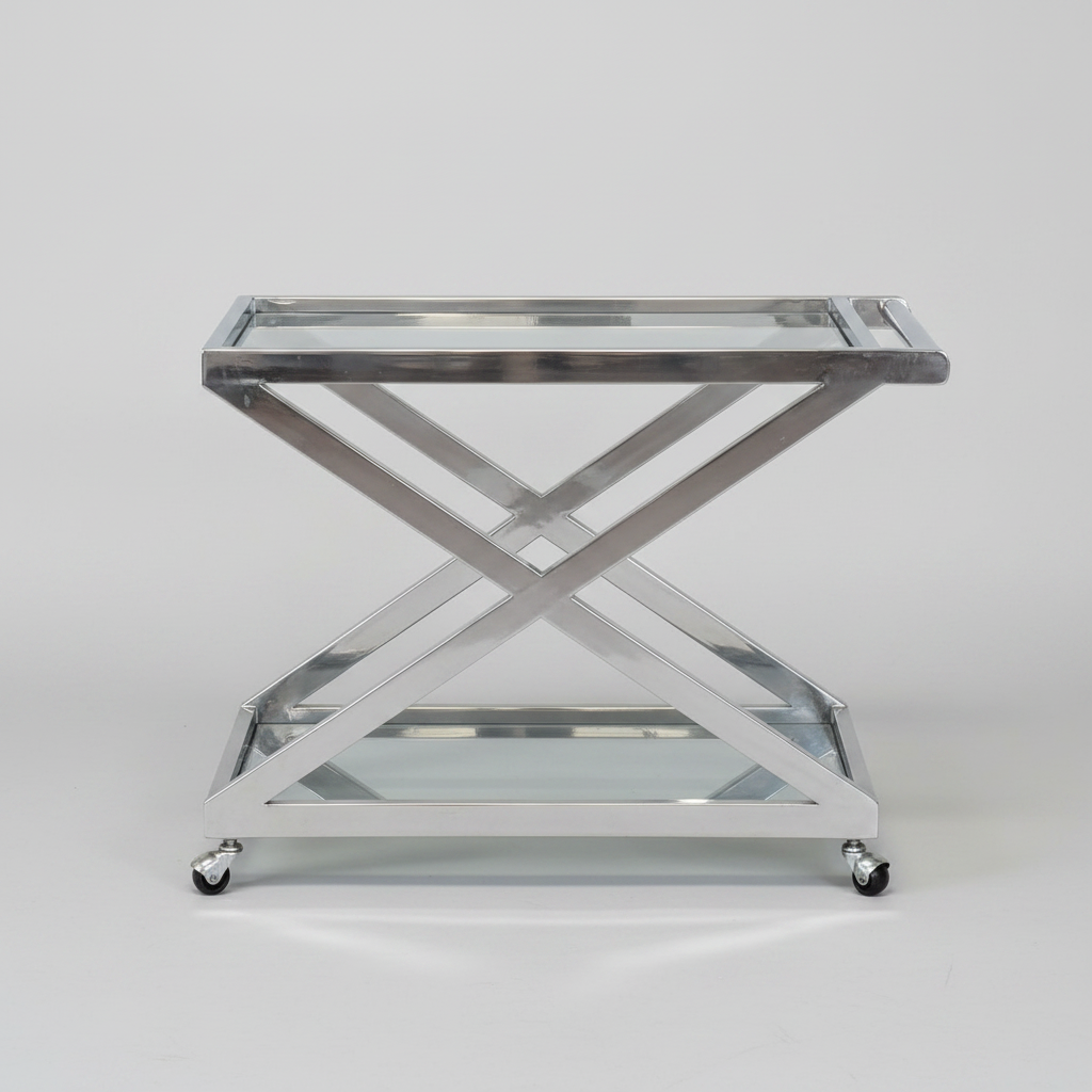 RH 1950s Milo Bar Cart 40ʺW x 20ʺD x 30ʺH