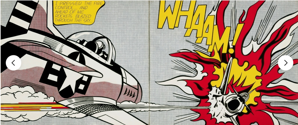 Whaam! Diptych by Roy Lichtenstein 30 x 27.5