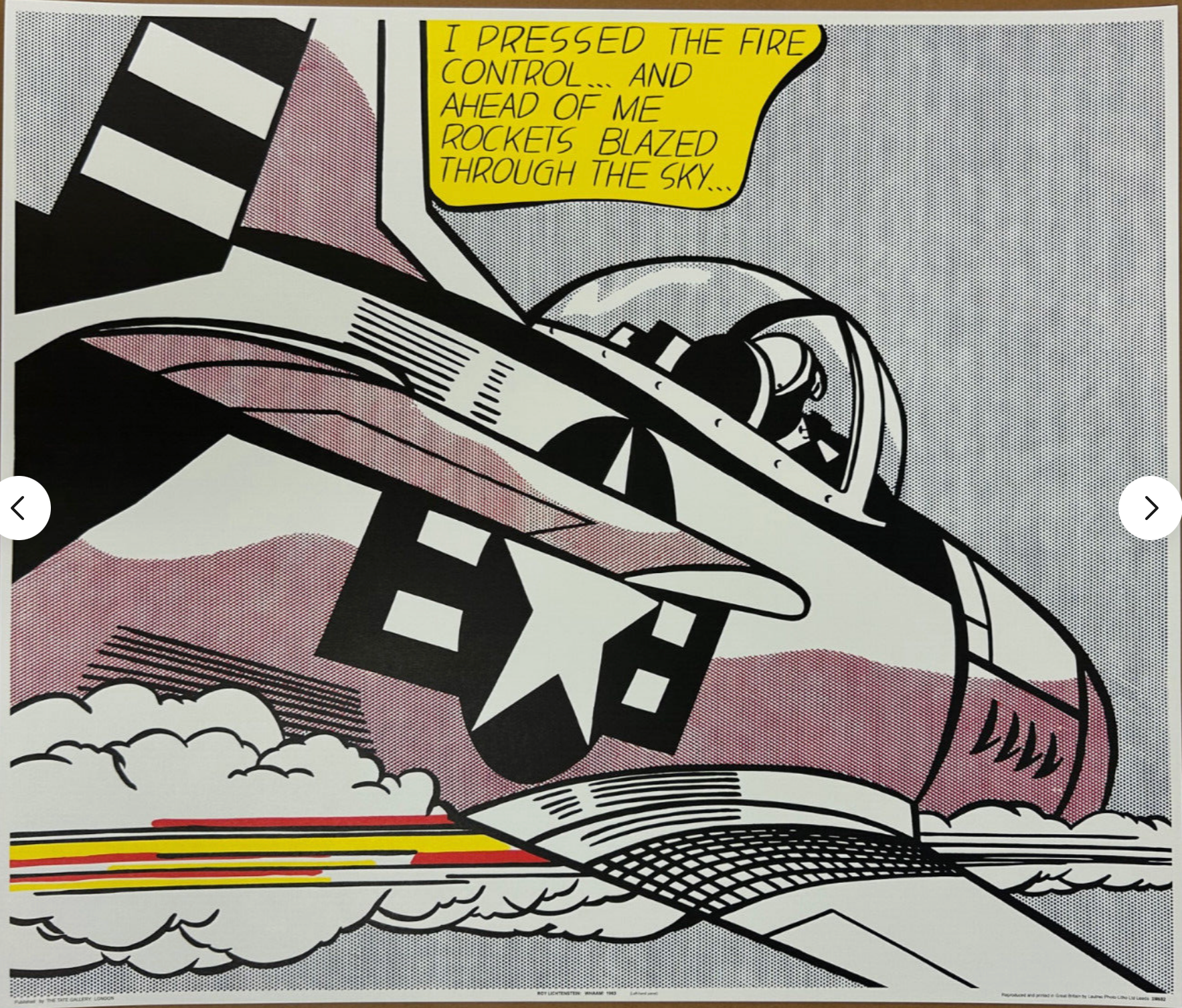 Whaam! Diptych by Roy Lichtenstein 30 x 27.5