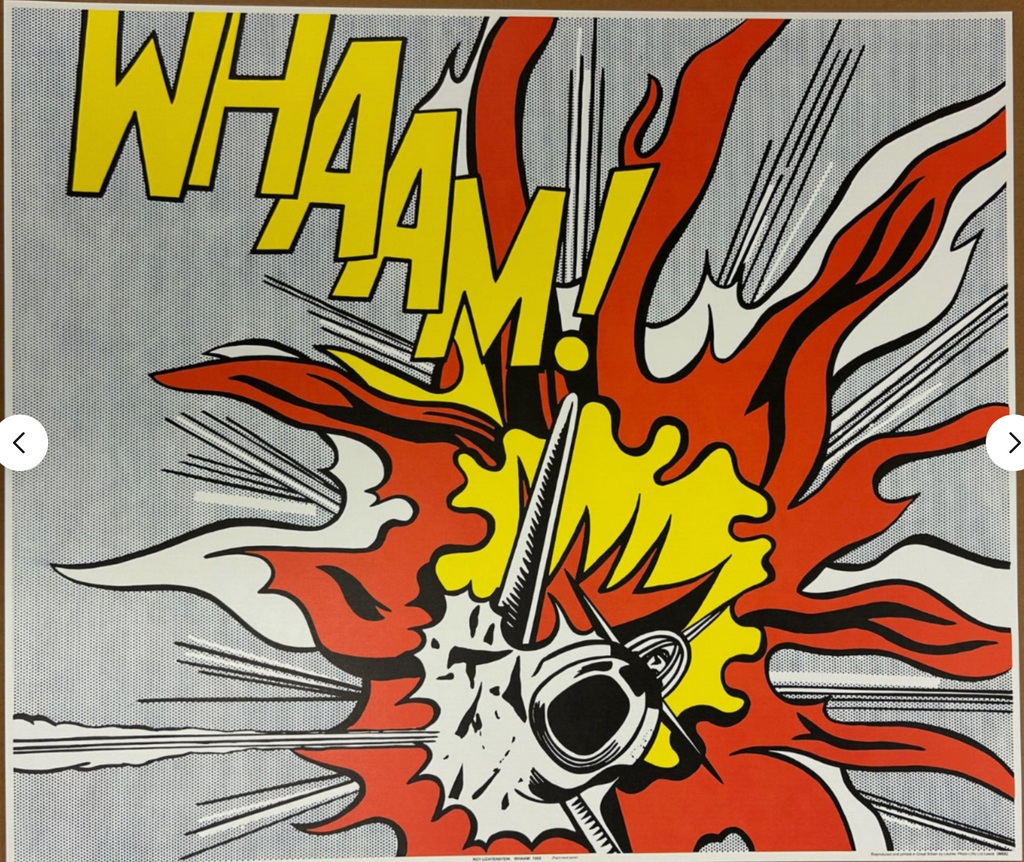 Whaam! Diptych by Roy Lichtenstein 30 x 27.5