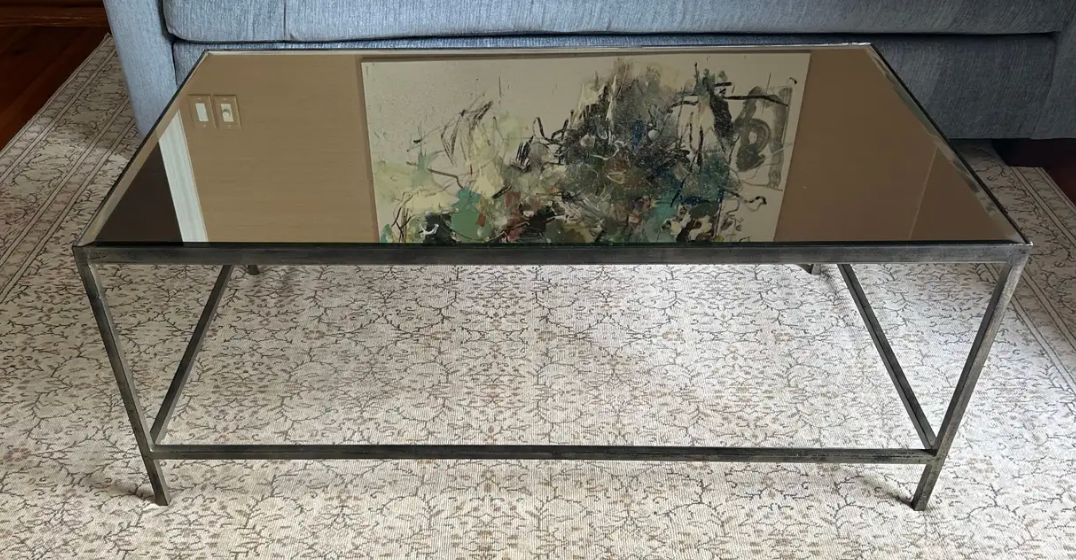 Oly Mercury Mirrored Glass Coffee table 24 x36 x16