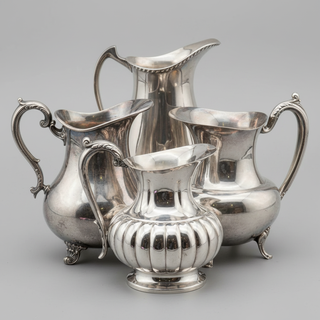 Assorted Vintage Silver Pitchers