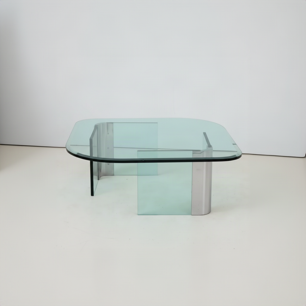 Leon Rosen Pace Glass Top Coffee Table