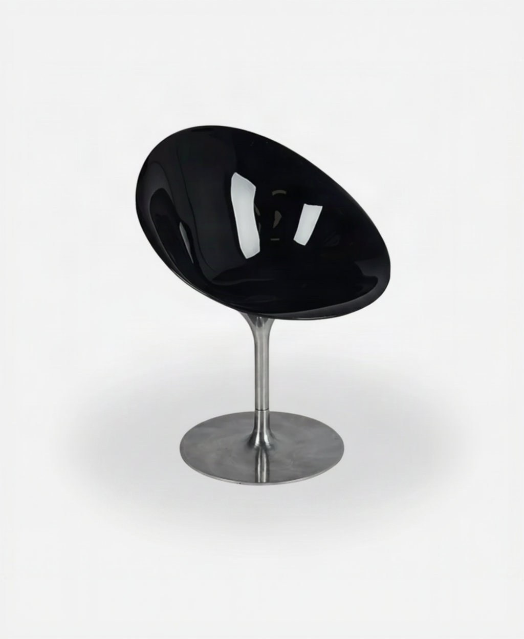 Black EroS Swivel Chair by Philippe Starck for Kartell