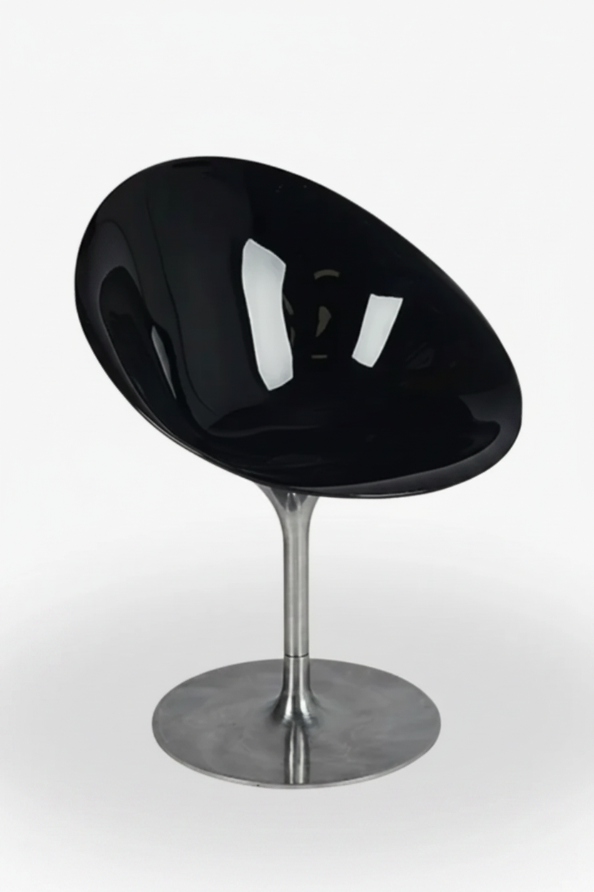 Eros Swivel Chair in Black By Stark