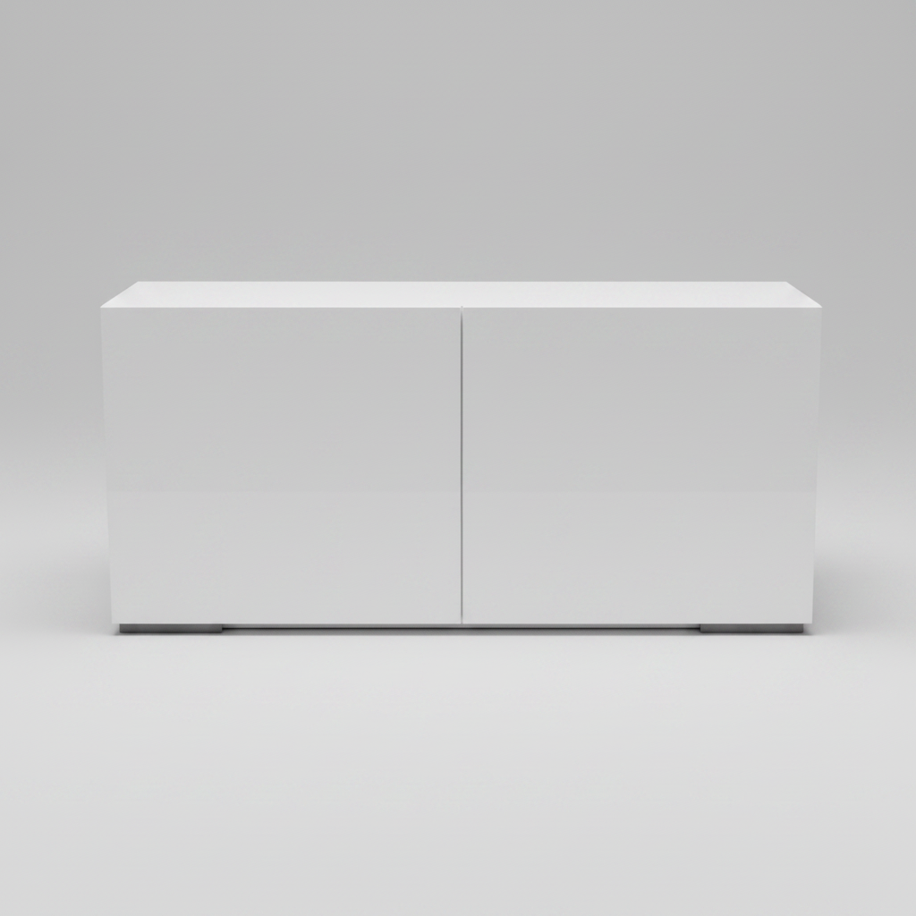 White Lacquer Credenza