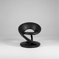 Jaymar Black Leather Spiral Chair