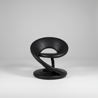 Jaymar Black Leather Spiral Chair