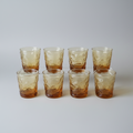 Set of 6 Anchor Hocking Lido Milano Amber Glasses