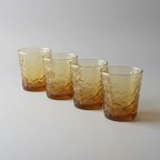 Set of 6 Anchor Hocking Lido Milano Amber Glasses