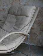 80's Roche Bobois Tan Leather Chaise