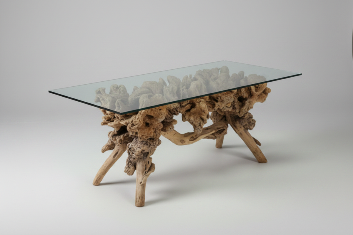 Vintage Driftwood Console Table