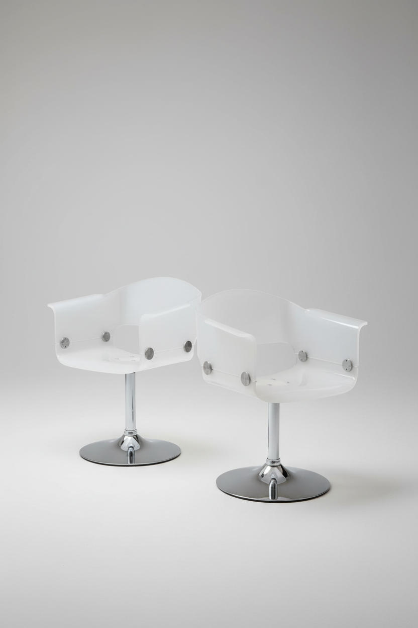 Champagne chairs by Estelle and Erwine Laverne