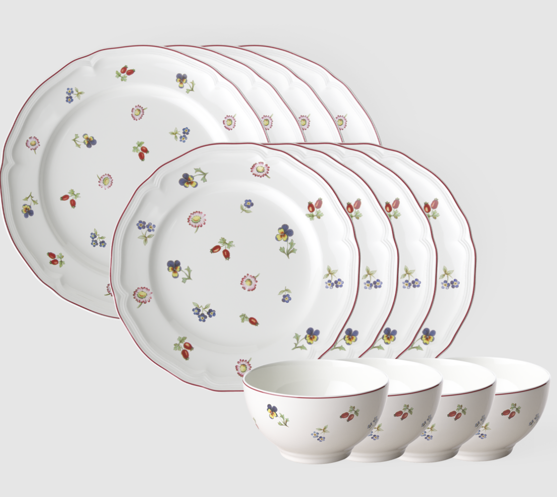 Petite Fleur Full Set of Dishes by Villeroy & Boch Set of 12 each