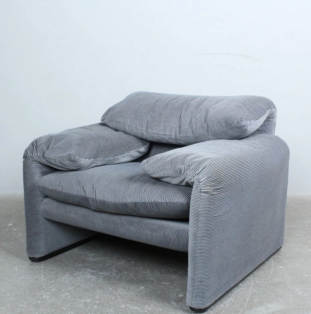 1970s Model 675 Maralunga Armchair for Cassina
