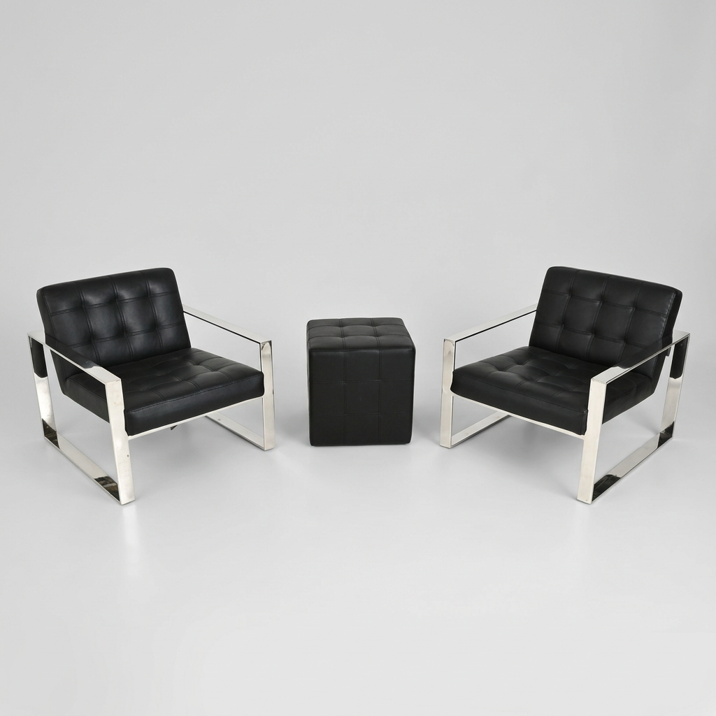 Pair of Modani Rivoli Armchairs & Ottoman