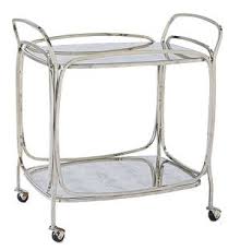West Elm Foxed Mirror Bar Cart