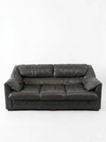 Old Hickory Post Modern Gray Leather Sofa.