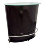 Elite Manufacturing Oval Glass + Metal Top Bar