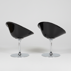 Black EroS Swivel Chair by Philippe Starck for Kartell
