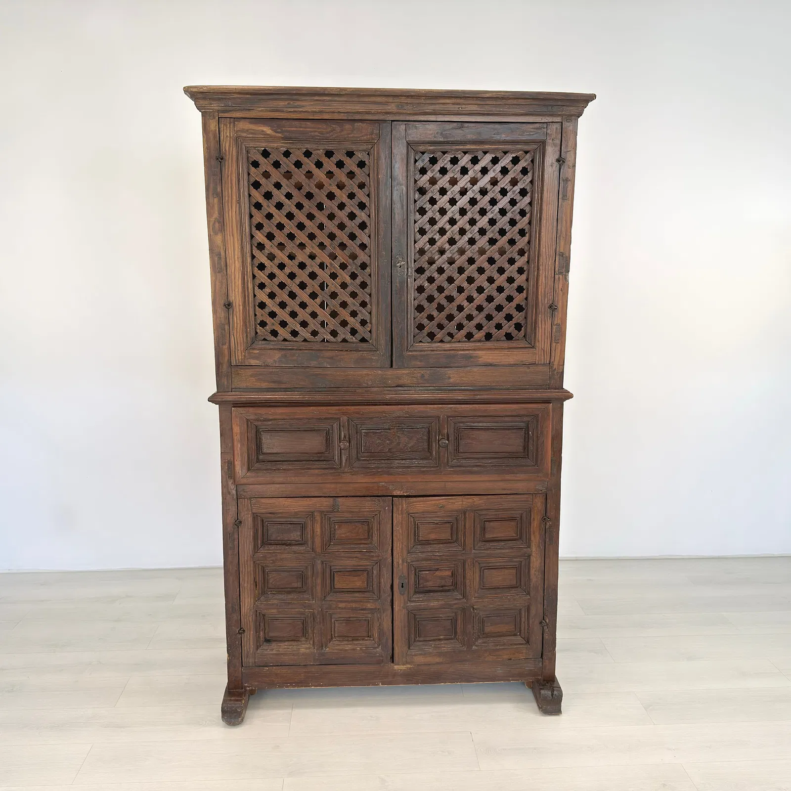 Antique Spanish Brutalist Kitchen Buffet