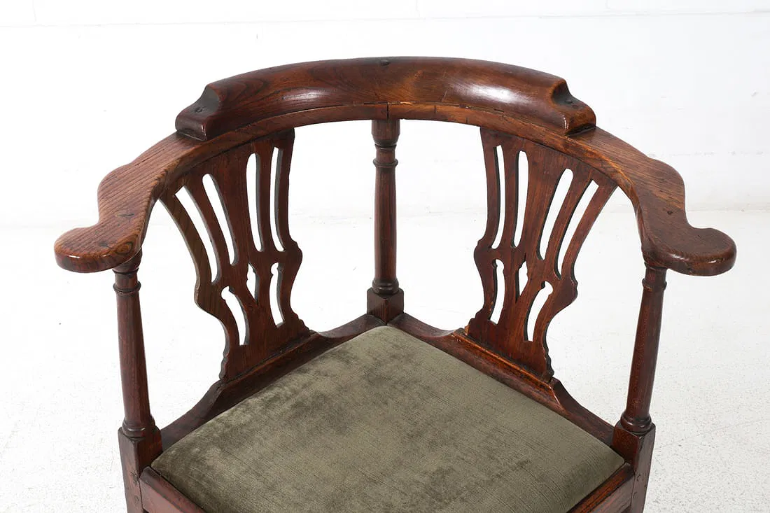 Antique Georgian Mahogany Corner Chair