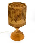 Vintage Swedish Pine Table Lamp