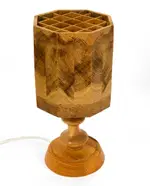 Vintage Swedish Pine Table Lamp