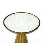 Four Hands Marlow Antique Glass Side Table in Bronze