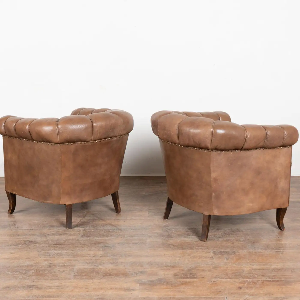 Restoration Hardware Tufted Leather Club Chair