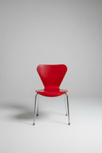 Arne Jacobsen Style Red Series 7 Molded Plywood Chairs