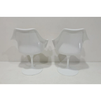 Set of 6 Authentic Knoll Tulip Swivel Arm Chairs