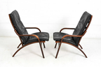 Stouby Danish Leather Bentwood Chair