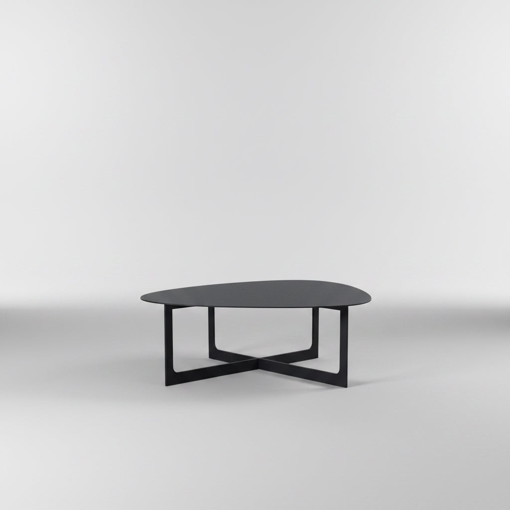 Erik Jørgensen Insula Coffee Table in Black Aluminum