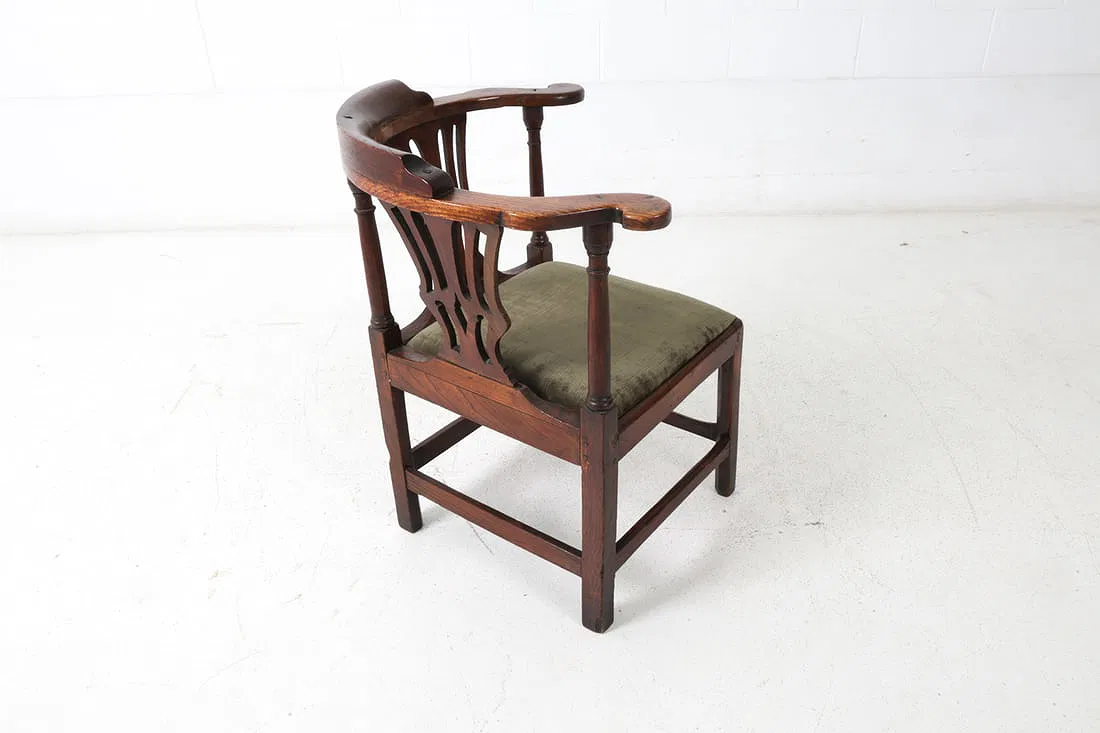 Antique Georgian Mahogany Corner Chair
