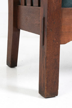 Antique Oak & Mohair Bench by Harden Furniture