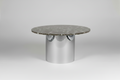 1970s Italian Chrome and Marble Round Dining Table