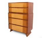 R-Way Maple & Mahogany Deco Dresser c. 1940
