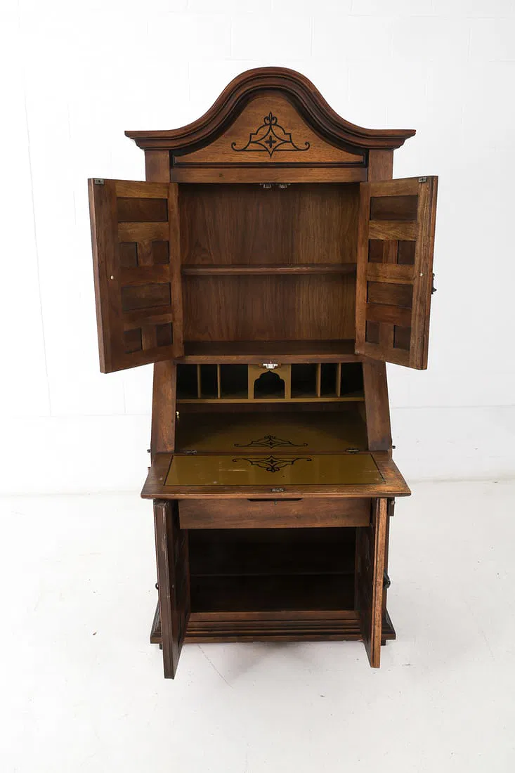 1960s Drexel Spanish Style Oak Secretary Desk