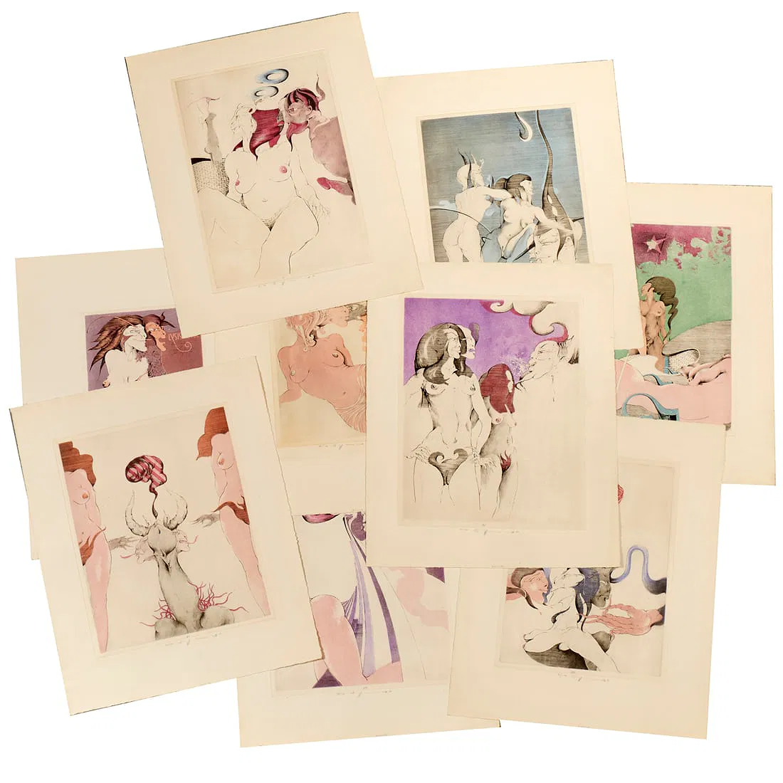 W. P. Eberhard Eggers, aquatint etchings  "Lysistrata"