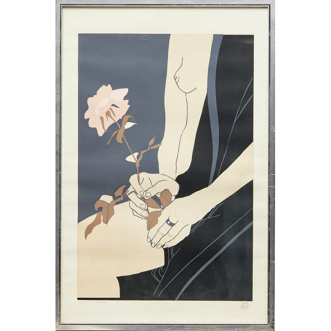 "The Rose" Georg Rauch Lithograph 36 x 24