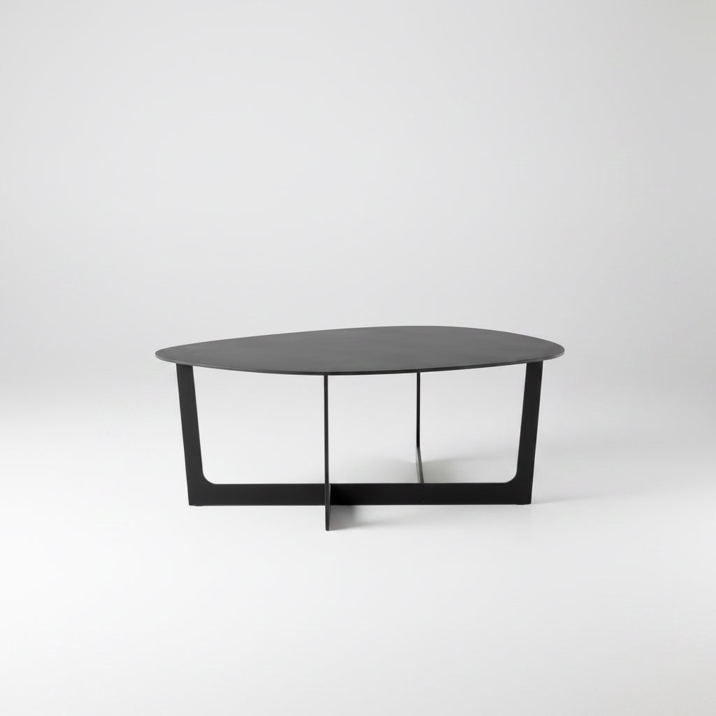 Erik Jørgensen Insula Coffee Table in Black Aluminum