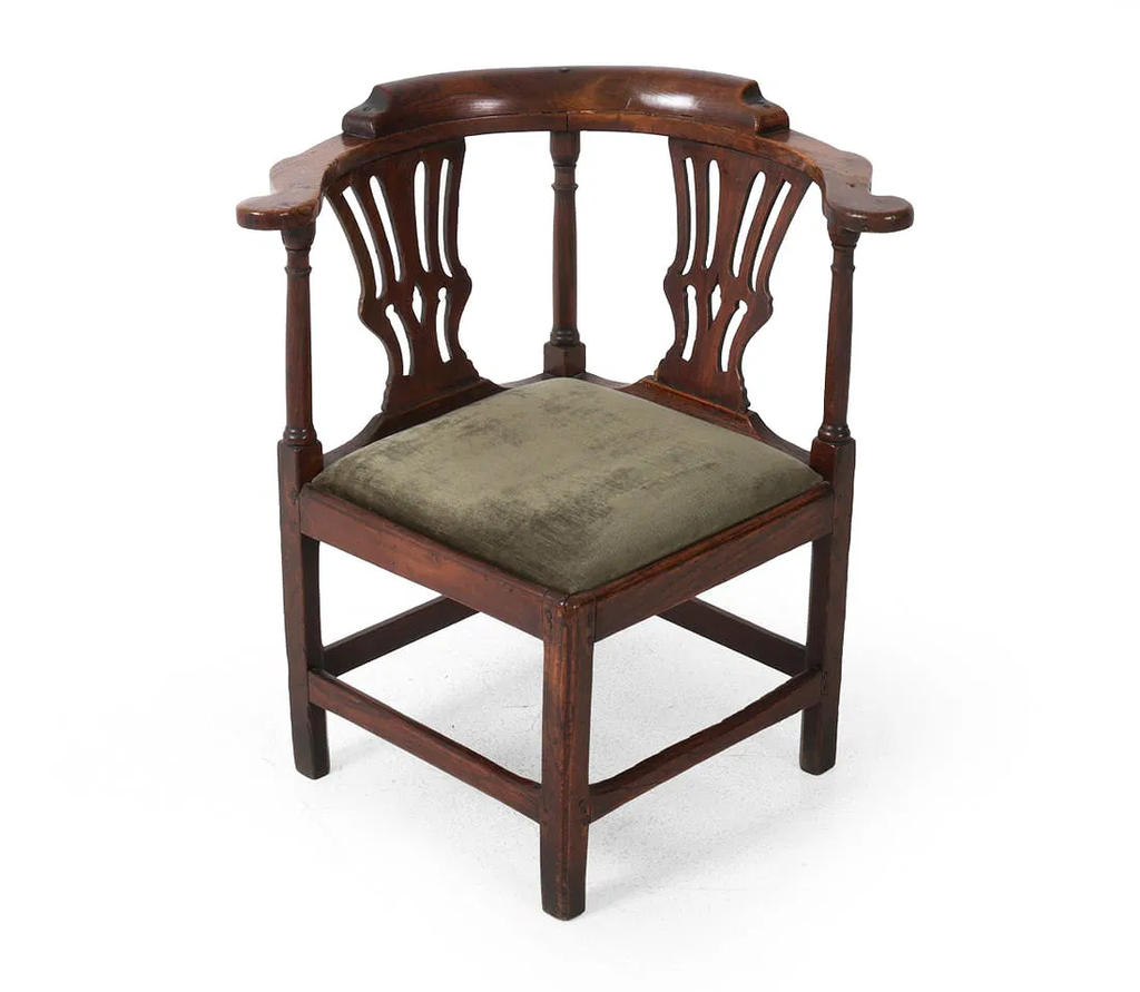 Antique Georgian Mahogany Corner Chair